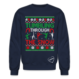 Tumbling through the snow adult Sweatshirt - navy