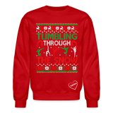 Tumbling through the snow adult Sweatshirt - red