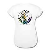 Women's Tri-Blend V-Neck Alley Oop Tee - white