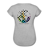 Women's Tri-Blend V-Neck Alley Oop Tee - heather gray