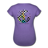 Women's Tri-Blend V-Neck Alley Oop Tee - purple heather