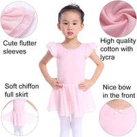 Pink Ballet Dress Kids Leotard Tutu Dance Wear Costumes Ballet Leotards for Girl Ballerina