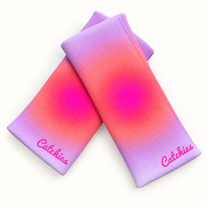 Arabian Auras — Limited Edition wristbands in crossed arrangement on ivory background