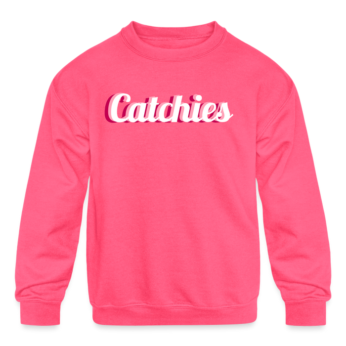 Catchies Girl youth Crewneck - neon pink