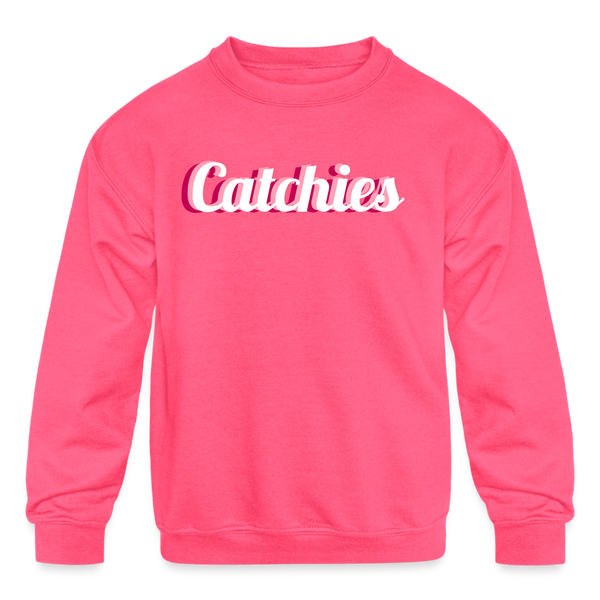 Catchies Girl youth Crewneck - neon pink