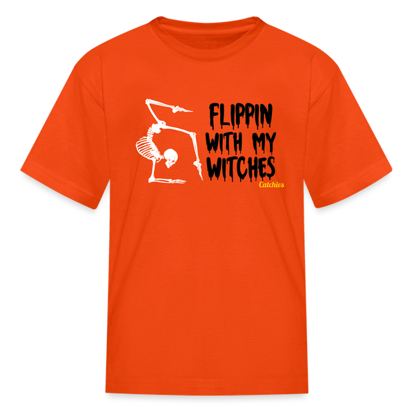 Flippin with my Witches Kids' T-Shirt - orange