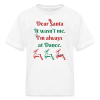 Dear Santa Dancer Kids' T-Shirt - white