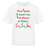 Dear Santa Dancer Kids' T-Shirt - white