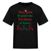 Dear Santa Dancer Kids' T-Shirt - black