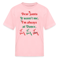 Dear Santa Dancer Kids' T-Shirt - pink