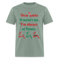 Dear Santa Dancer Adult T-Shirt - sage