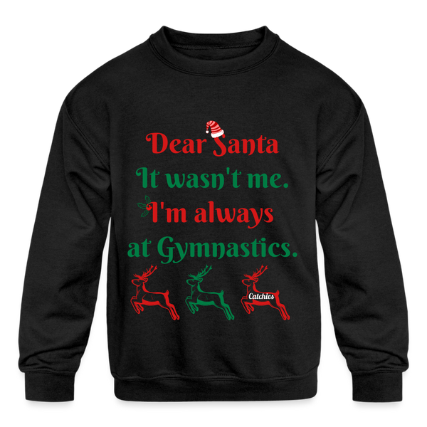 Dear Santa Dancer Kids' T-Shirt - black