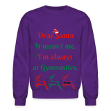 Dear Santa adult swearshirt - purple