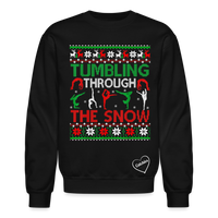 Tumbling through the snow adult Sweatshirt - black