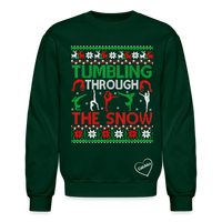 Tumbling through the snow adult Sweatshirt - forest green