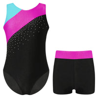 Girls Rhinestone Dance Leotards