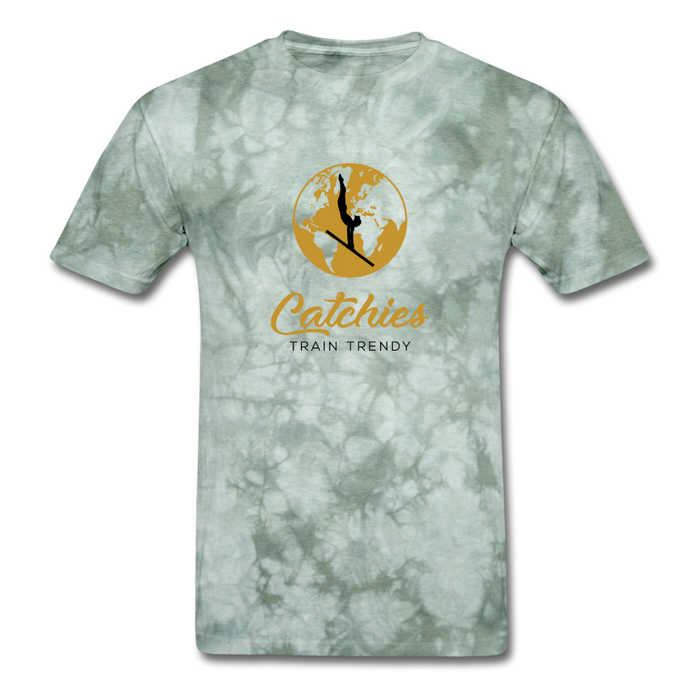 Catchies Globe Tee - military green tie dye