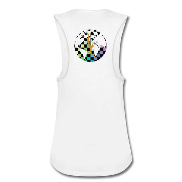 Catchies Flowy Muscle Tank by Bella - white