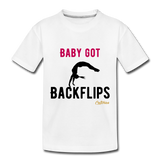 Baby Got Backflips youth tee - white